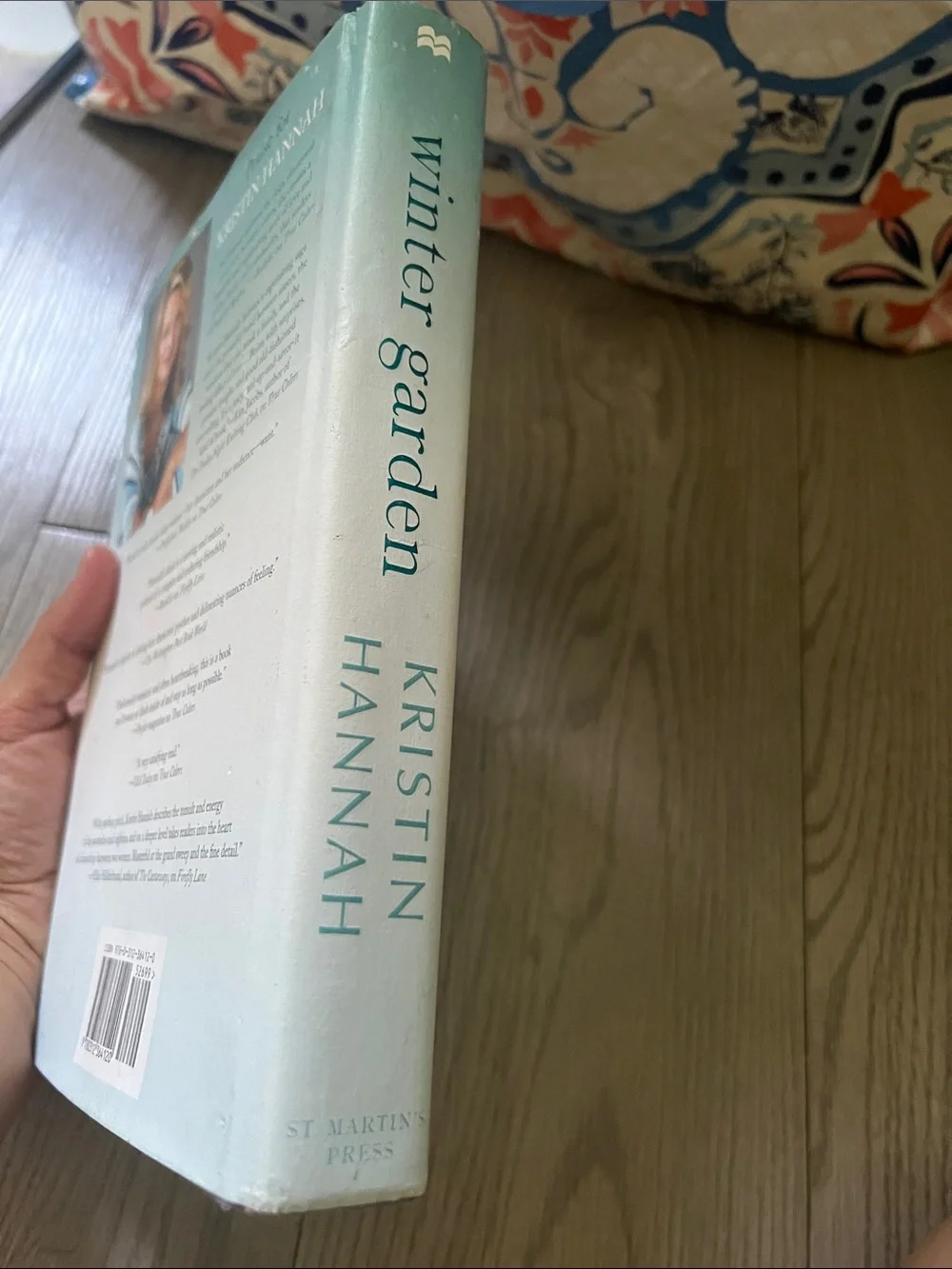 Winter Garden by Kristin Hannah - Soft Teal & Cream Hardcover